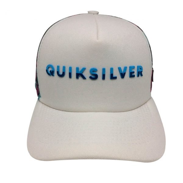 Bone Quiksilver branco estampado