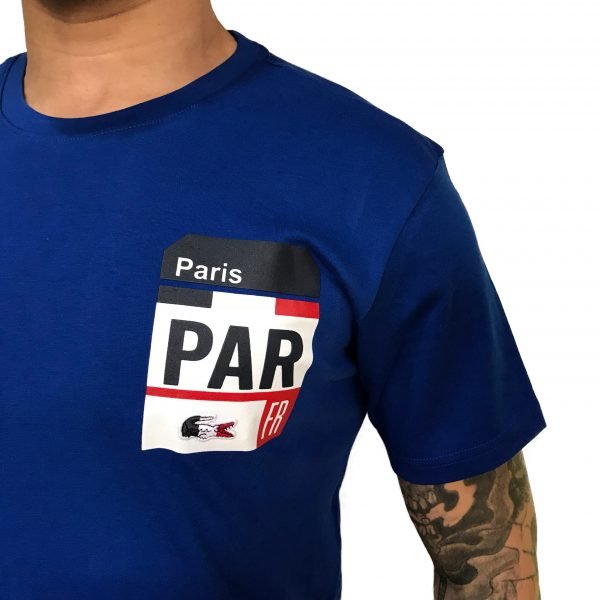 Camiseta Lacoste Paris azul - Image 3