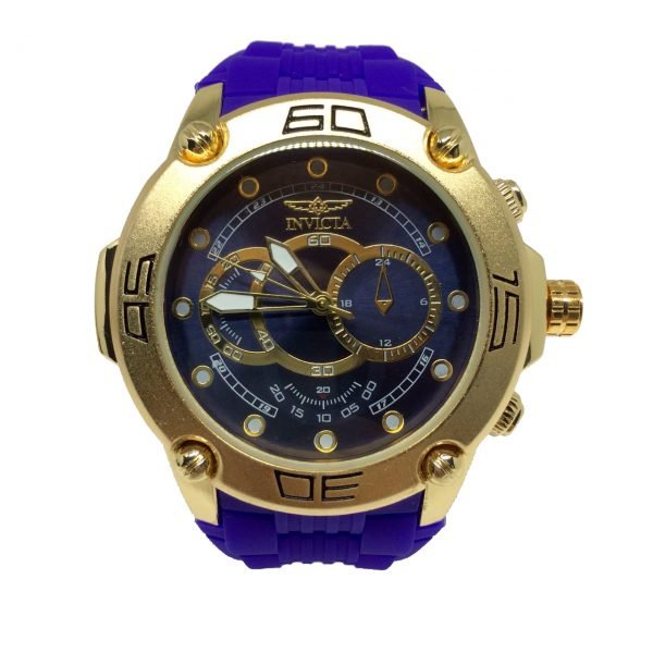 Relógio Invicta Dourado pulseira azul royal - Image 2