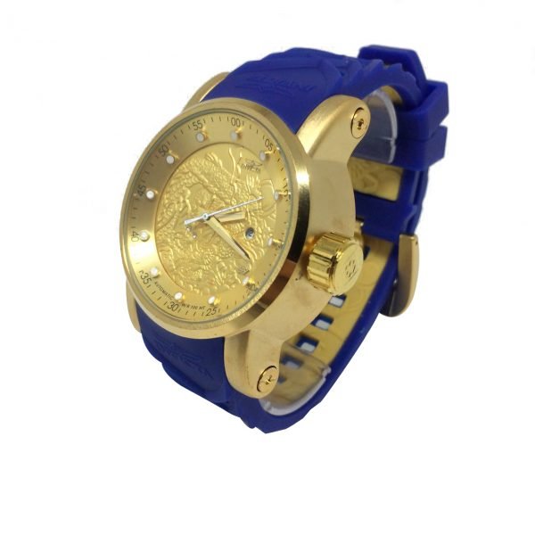 Relógio Invicta Yakuza Dourado Pulseira Azul - Image 2