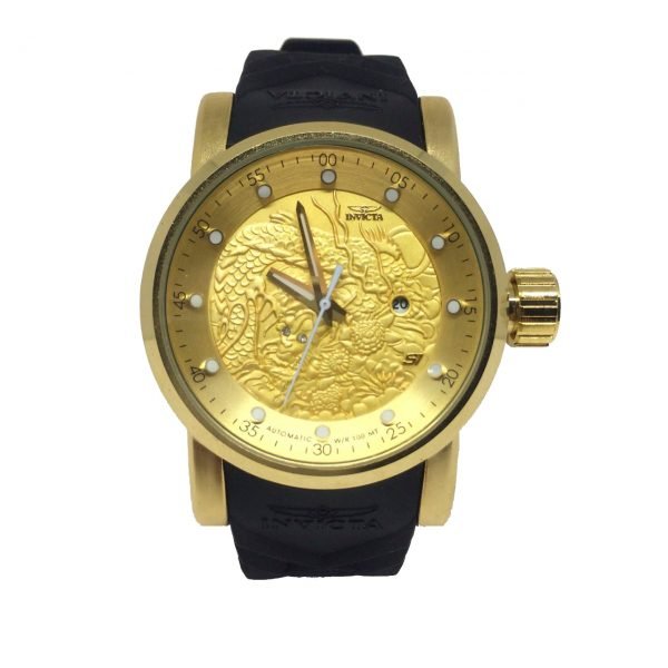 Relógio Invicta Yakuza Dourado Pulseira Preta - Image 2